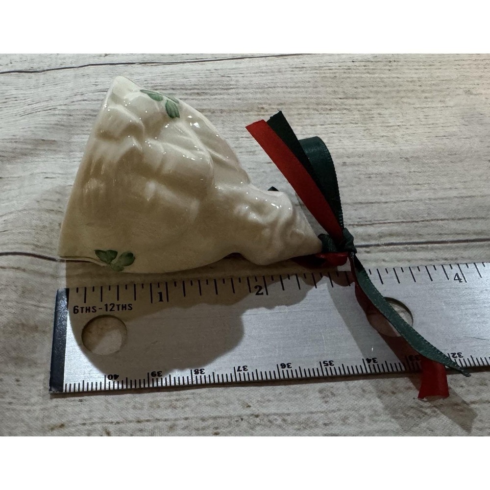 Vintage Belleek Irish Porcelain Leprechaun Ornament Bell Third Edition GTubG - Picture 7 of 7